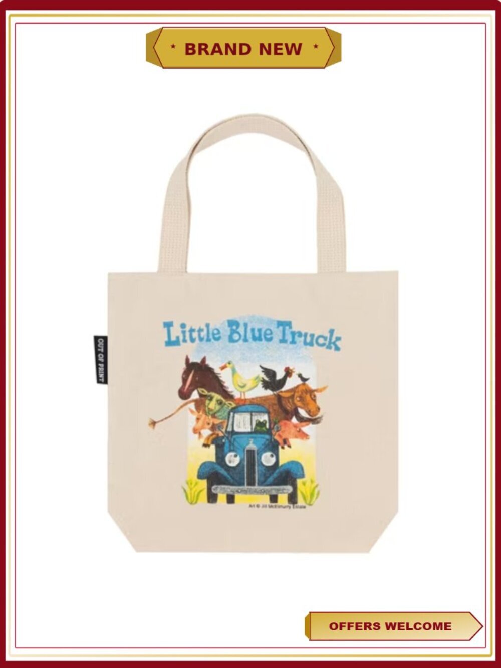 Little Blue Truck Mini Canvas Tote Bag Book Bag